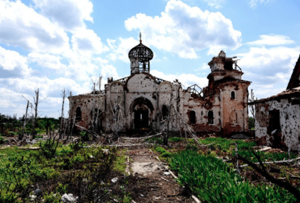  | May 18 2015 Remains of an Eastern Orthodox church after shelling by the Ukrainian Army near Donetsk International Airport Eastern Ukraine Mstyslav Chernov CC BY SA 40 Wikimedia Commons | MR Online